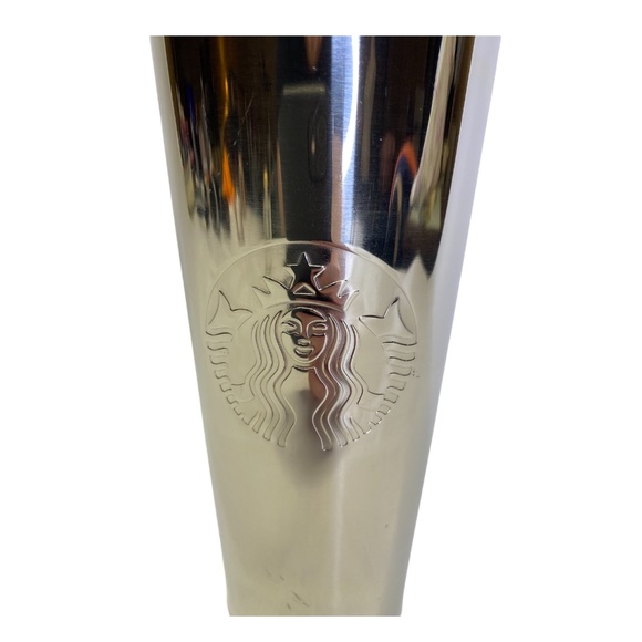 Starbucks Chrome Stainless Steel Siren Logo 24 Oz - Picture 2 of 10